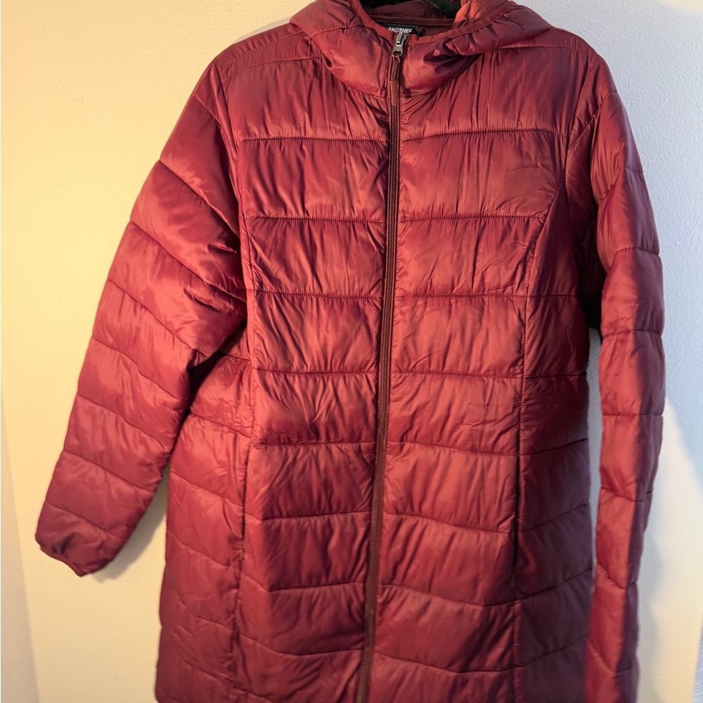 Women's Burgundy Puffer Coat